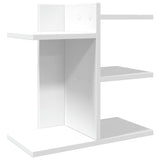 Organisateur de bureau blanc 42x21,5x42 cm bois d'ingénierie