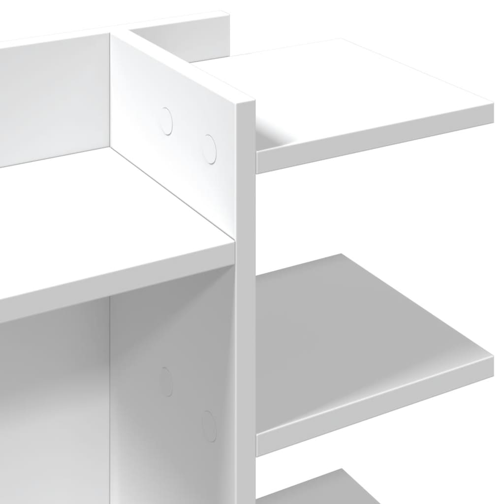 Organisateur de bureau blanc 42x21,5x42 cm bois d'ingénierie