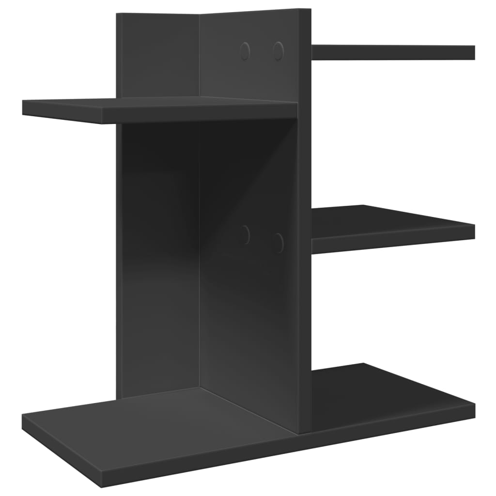 Organisateur de bureau noir 42x21,5x42 cm bois d'ingénierie