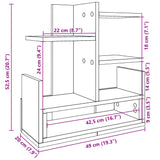 Organisateur de bureau sonoma gris 49x20x52,5 cm