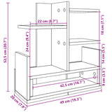 Organisateur de bureau chêne marron 49x20x52,5 cm