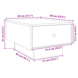 Table basse blanc 60x45x31 cm bois d'ingénierie