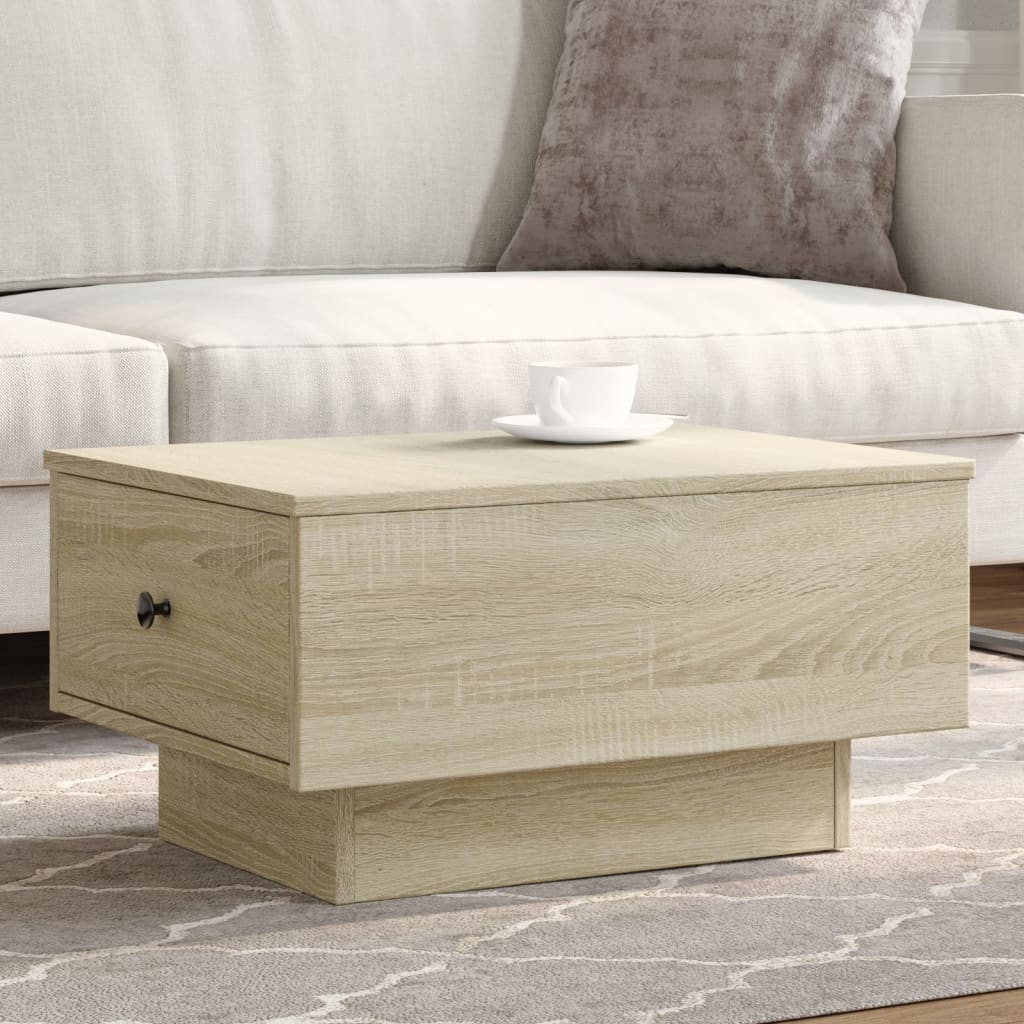 Table basse chêne sonoma 60x45x31 cm bois d'ingénierie