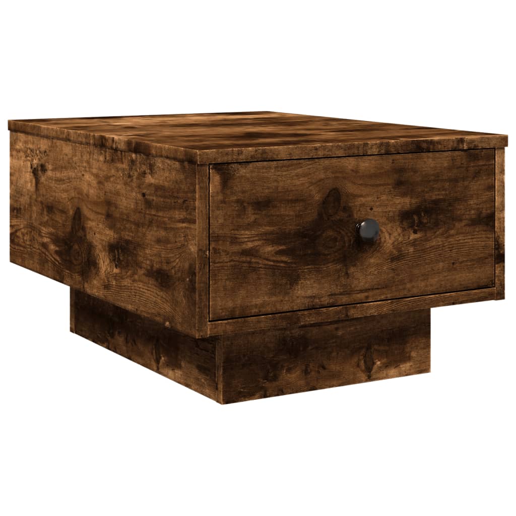 Table basse chêne fumé 60x45x31 cm bois d'ingénierie