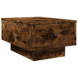 Table basse chêne fumé 60x45x31 cm bois d'ingénierie