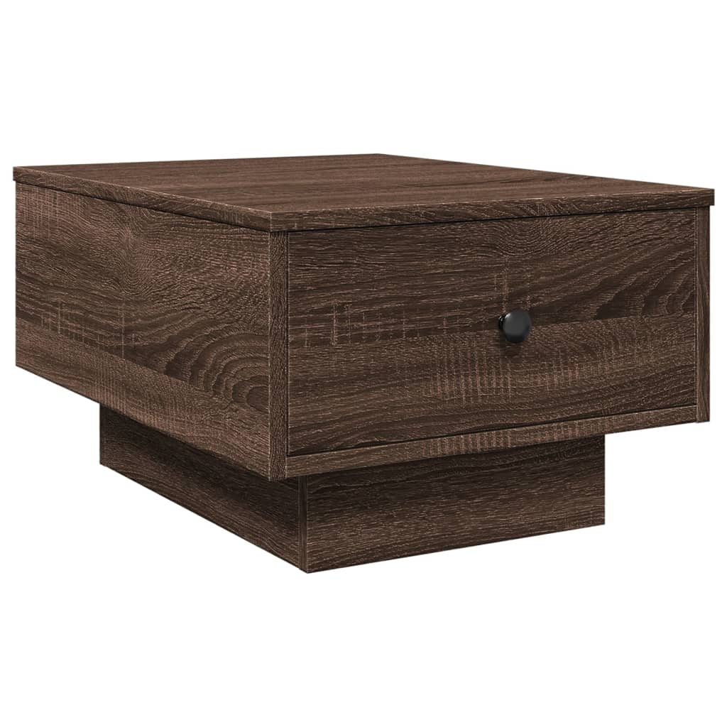 Table basse chêne marron 60x45x31 cm bois d'ingénierie