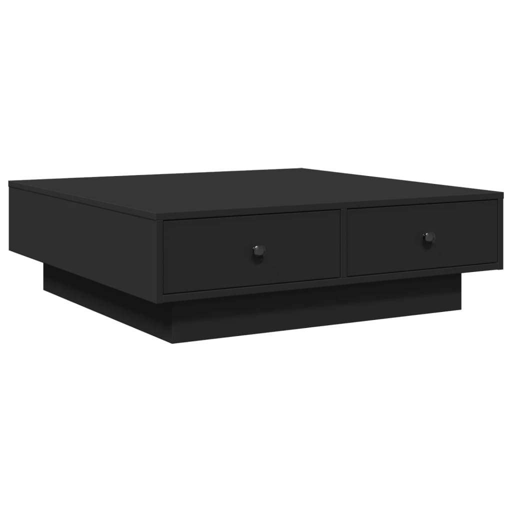 Table basse Noir 90x90x28 cm Aggloméré