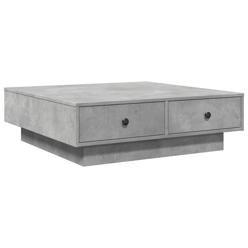 Table basse Gris béton 90x90x28 cm Aggloméré