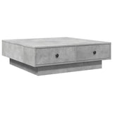 Table basse Gris béton 90x90x28 cm Aggloméré