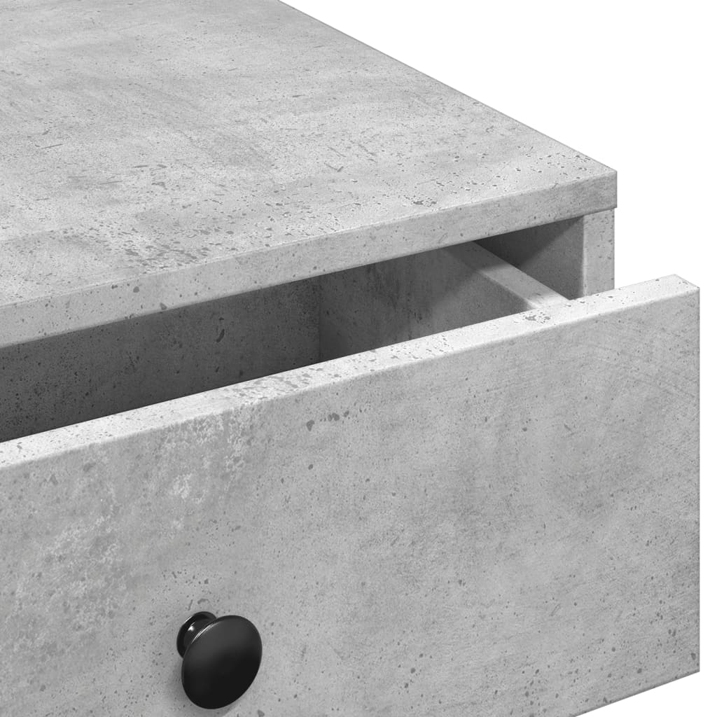 Table basse Gris béton 90x90x28 cm Aggloméré