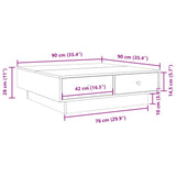 Couchtisch Betongrau 90x90x28 cm Spanplatte