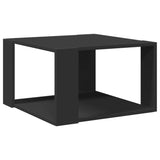 Table basse noir 51,5x51,5x30 cm bois d'ingénierie