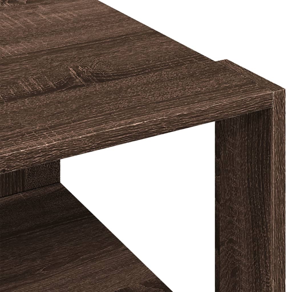 Table basse chêne marron 51,5x51,5x30 cm bois d'ingénierie