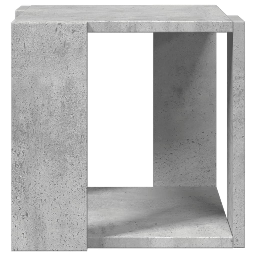 Table basse gris béton 32x32x30 cm bois d'ingénierie