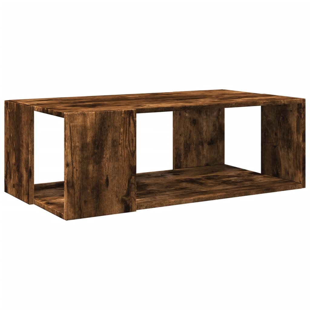 Table basse chêne fumé 89,5x48x30 cm bois d'ingénierie