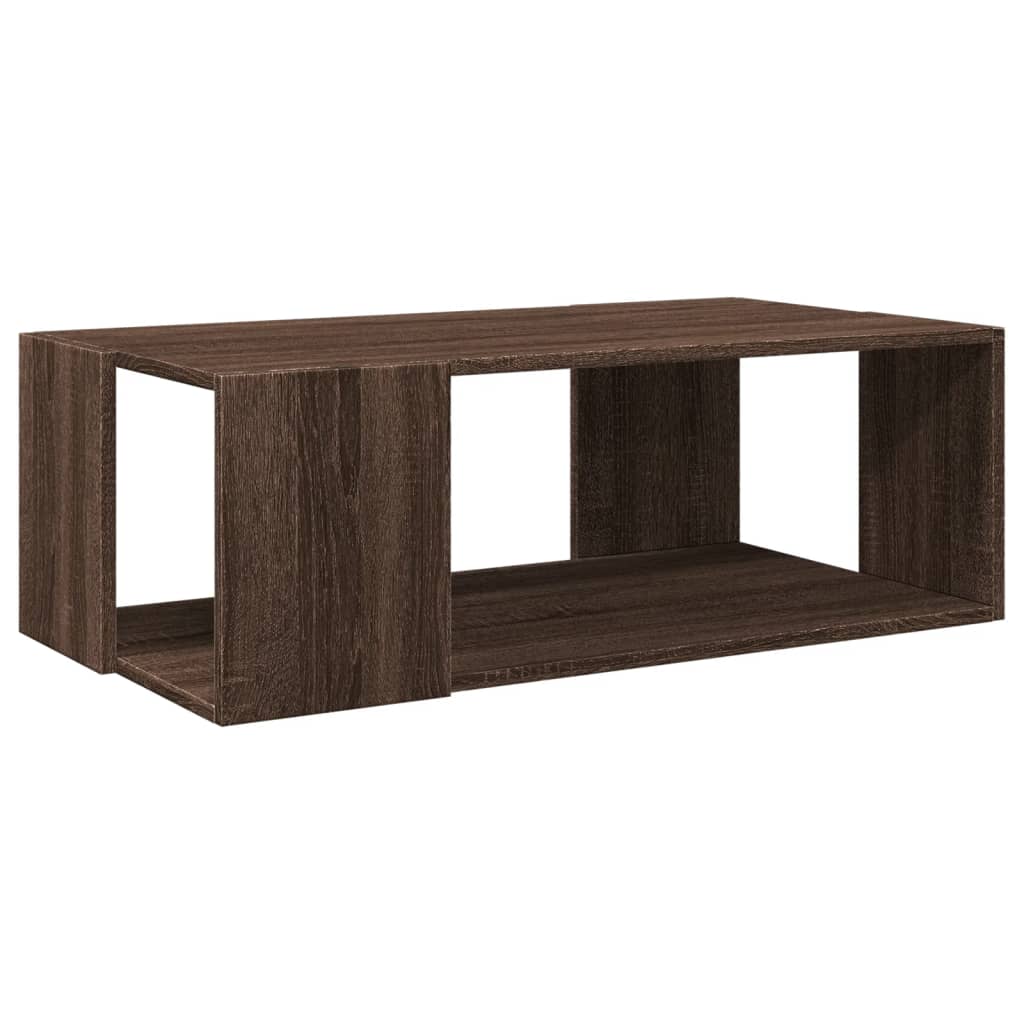 Table basse chêne marron 89,5x48x30 cm bois d'ingénierie