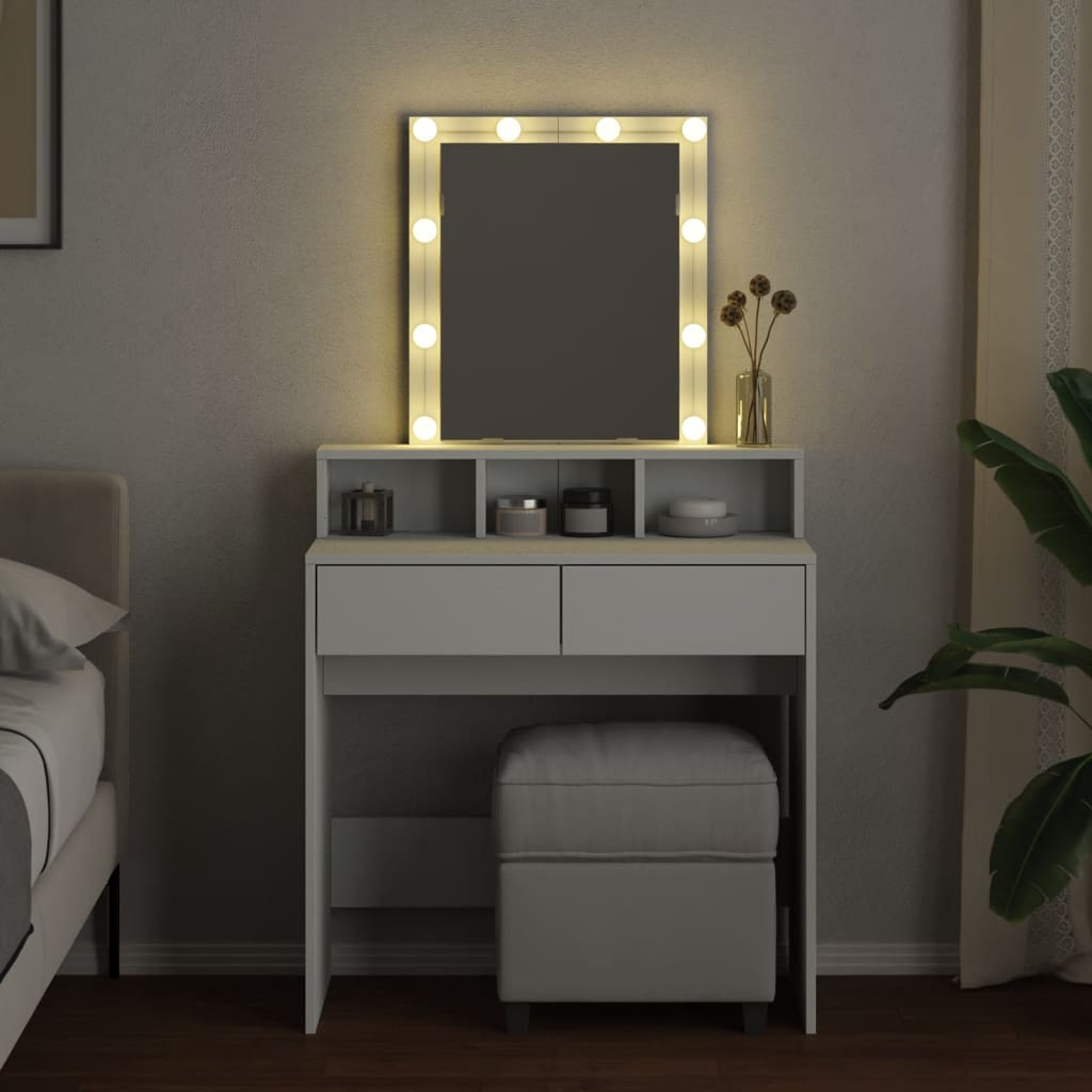 Dressing table with white LED 80x41x144.5 cm