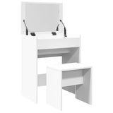 Coiffeuse et tabouret blanc 60x40x113,5 cm