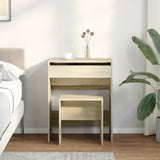 Sonoma oak dressing table and stool 60x40x113.5 cm