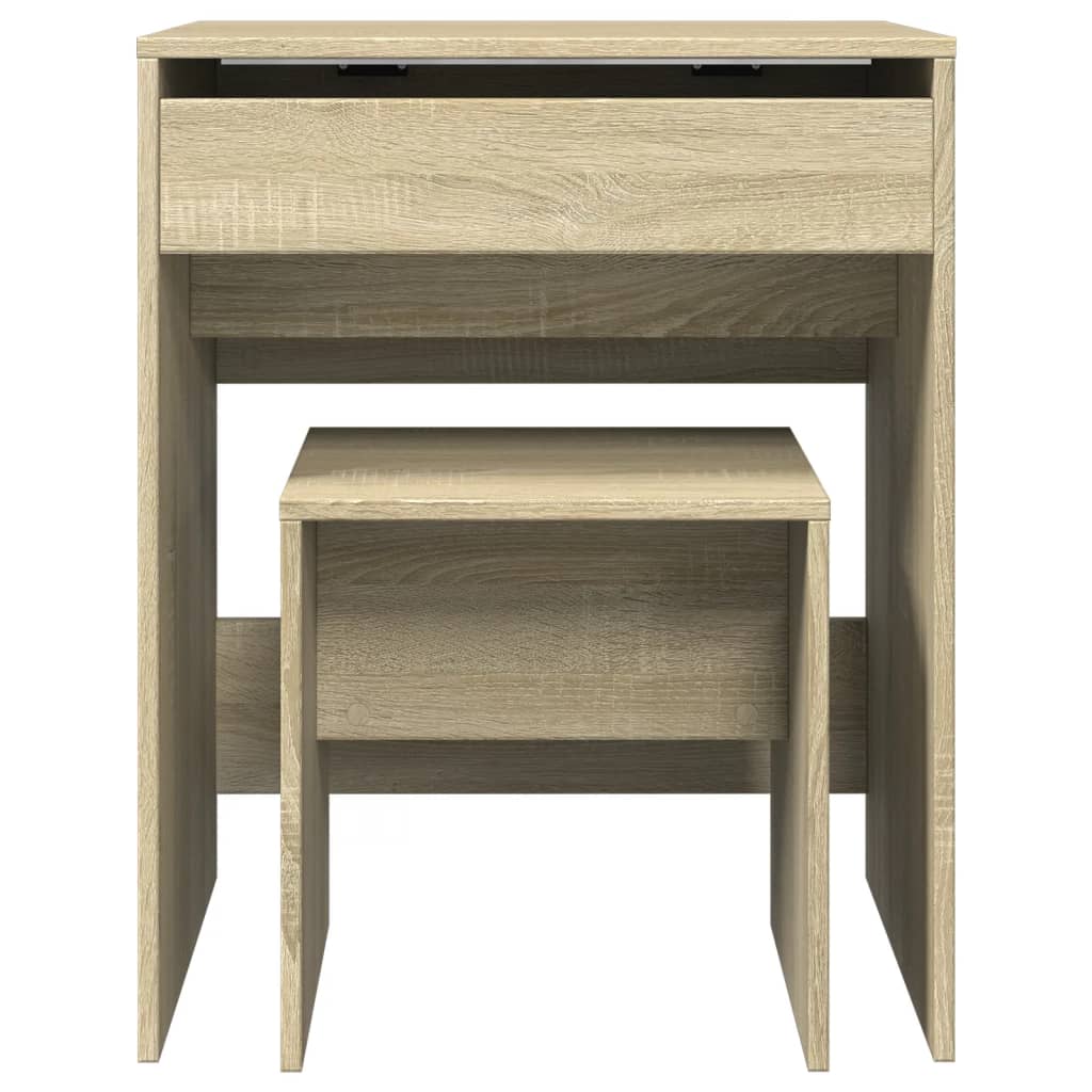 Sonoma oak dressing table and stool 60x40x113.5 cm