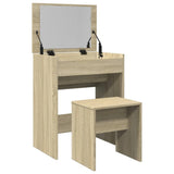 Sonoma oak dressing table and stool 60x40x113.5 cm