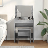 Sonoma grey dressing table and stool 60x40x113.5 cm