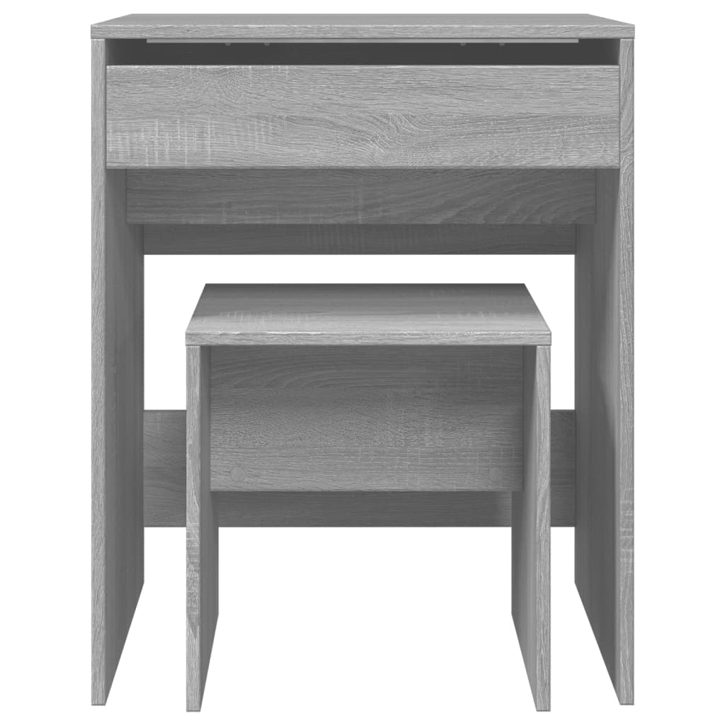 Sonoma grey dressing table and stool 60x40x113.5 cm