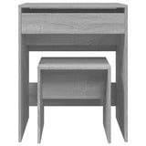 Sonoma grey dressing table and stool 60x40x113.5 cm