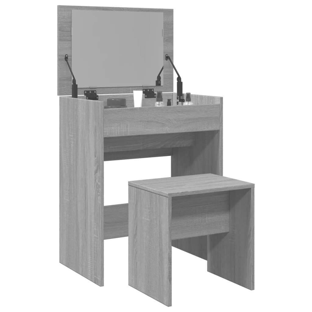 Sonoma grey dressing table and stool 60x40x113.5 cm