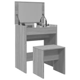 Sonoma grey dressing table and stool 60x40x113.5 cm