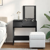 Dressing table with black mirror 73x46.5x120 cm