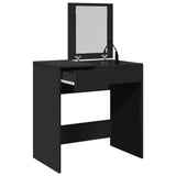 Dressing table with black mirror 73x46.5x120 cm