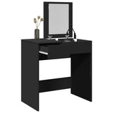 Dressing table with black mirror 73x46.5x120 cm