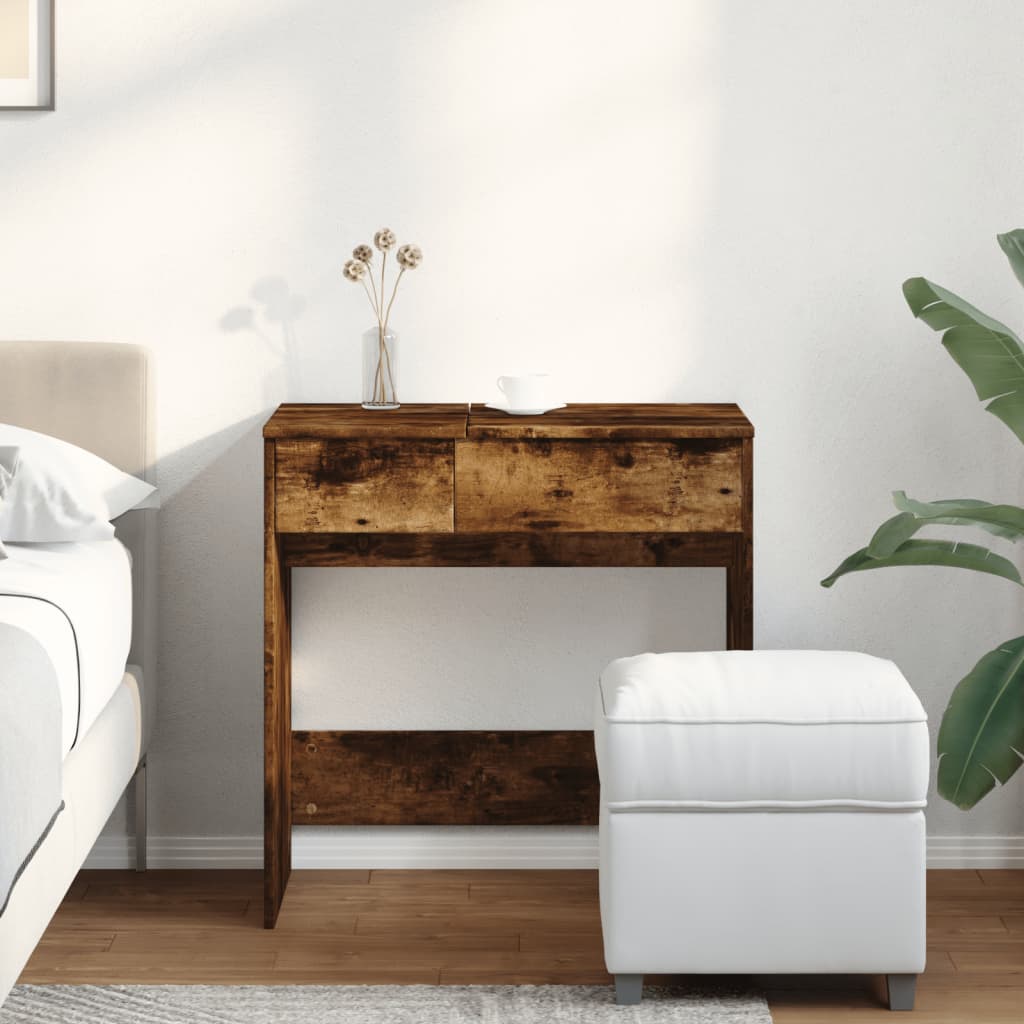 Dressing table with smoked oak mirror 73x46.5x120 cm