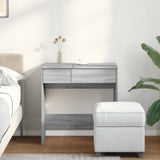 Dressing table with mirror sonoma gray 73x46.5x120 cm