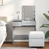 Dressing table with mirror sonoma gray 73x46.5x120 cm