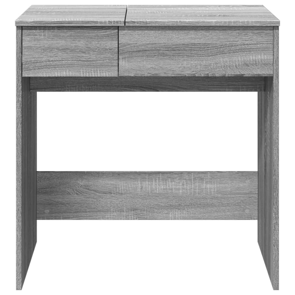 Dressing table with mirror sonoma gray 73x46.5x120 cm