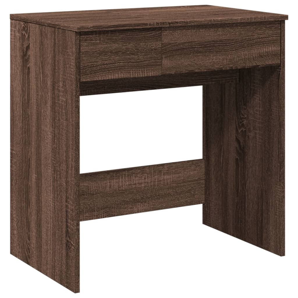 Dressing table with mirror brown oak 73x46.5x120 cm