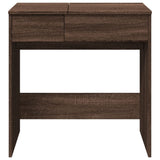 Dressing table with mirror brown oak 73x46.5x120 cm