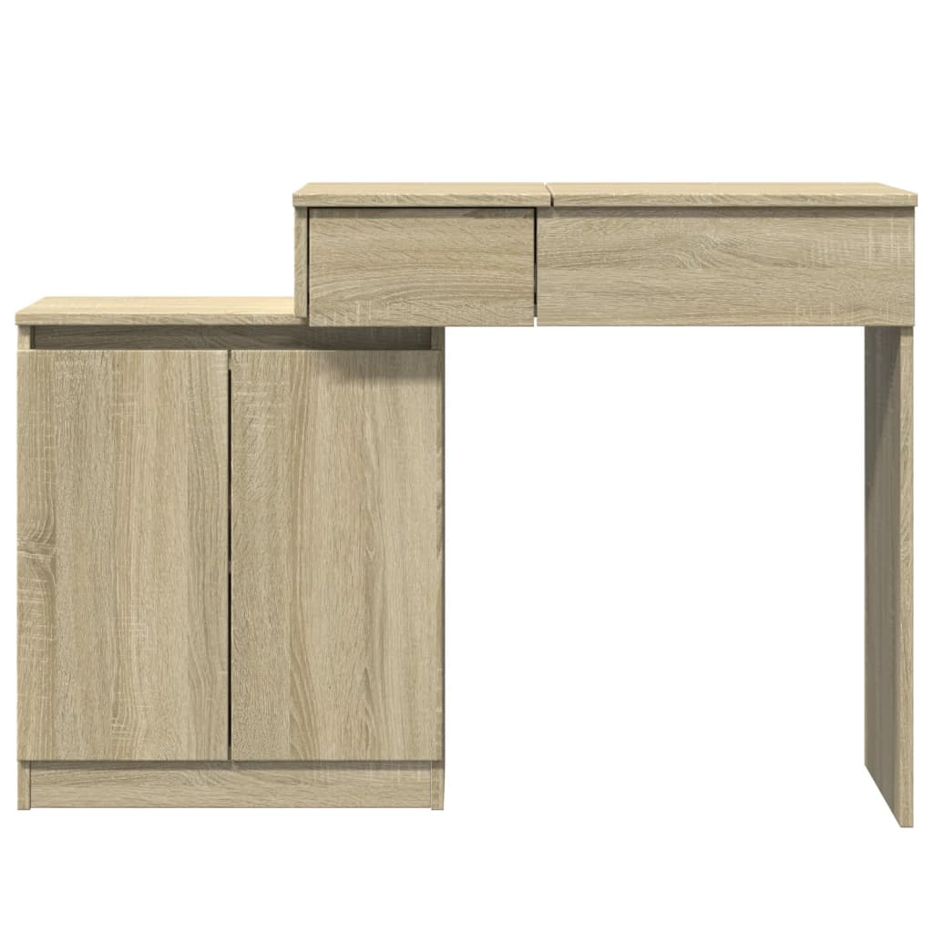 Dressing table with LED sonoma oak 115x37x110.5 cm