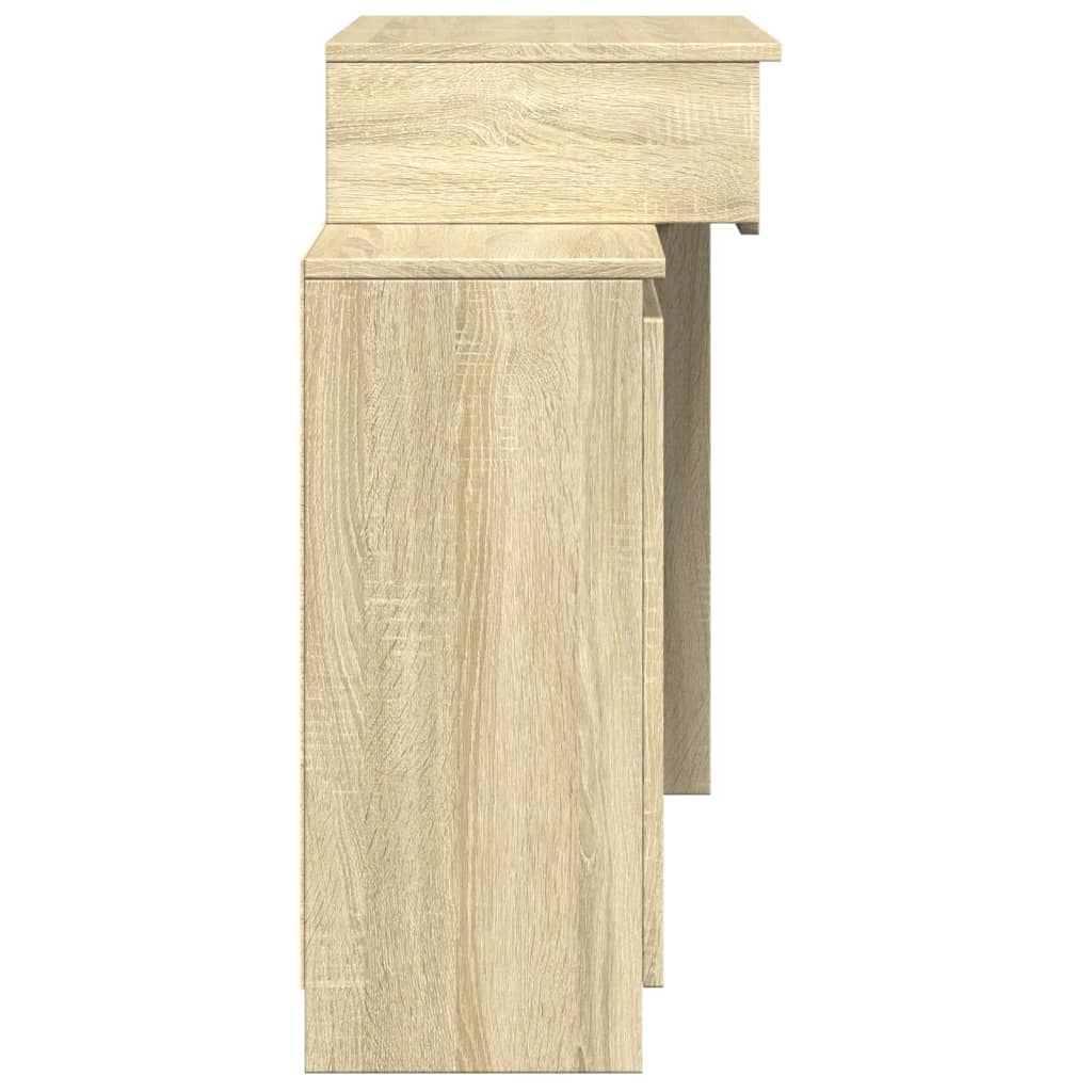 Dressing table with LED sonoma oak 115x37x110.5 cm