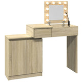 Dressing table with LED sonoma oak 115x37x110.5 cm