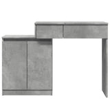 Dressing table with LED concrete gray 115x37x110.5 cm