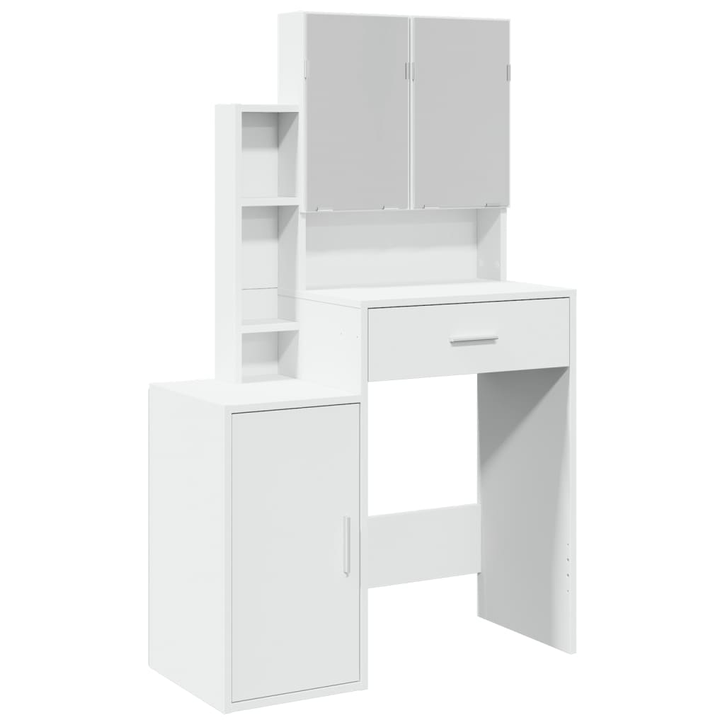 Coiffeuse avec armoire blanc 80x35x132 cm