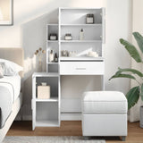 Coiffeuse avec armoire blanc 80x35x132 cm