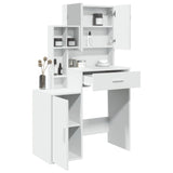 Coiffeuse avec armoire blanc 80x35x132 cm