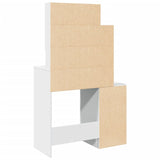 Coiffeuse avec armoire blanc 80x35x132 cm