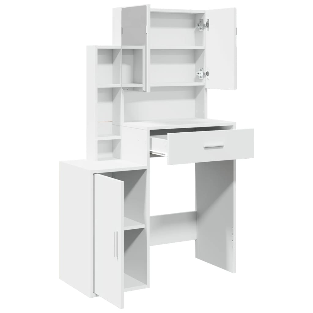 Coiffeuse avec armoire blanc 80x35x132 cm