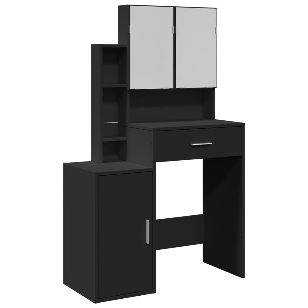 Dressing table with black cabinet 80x35x132 cm