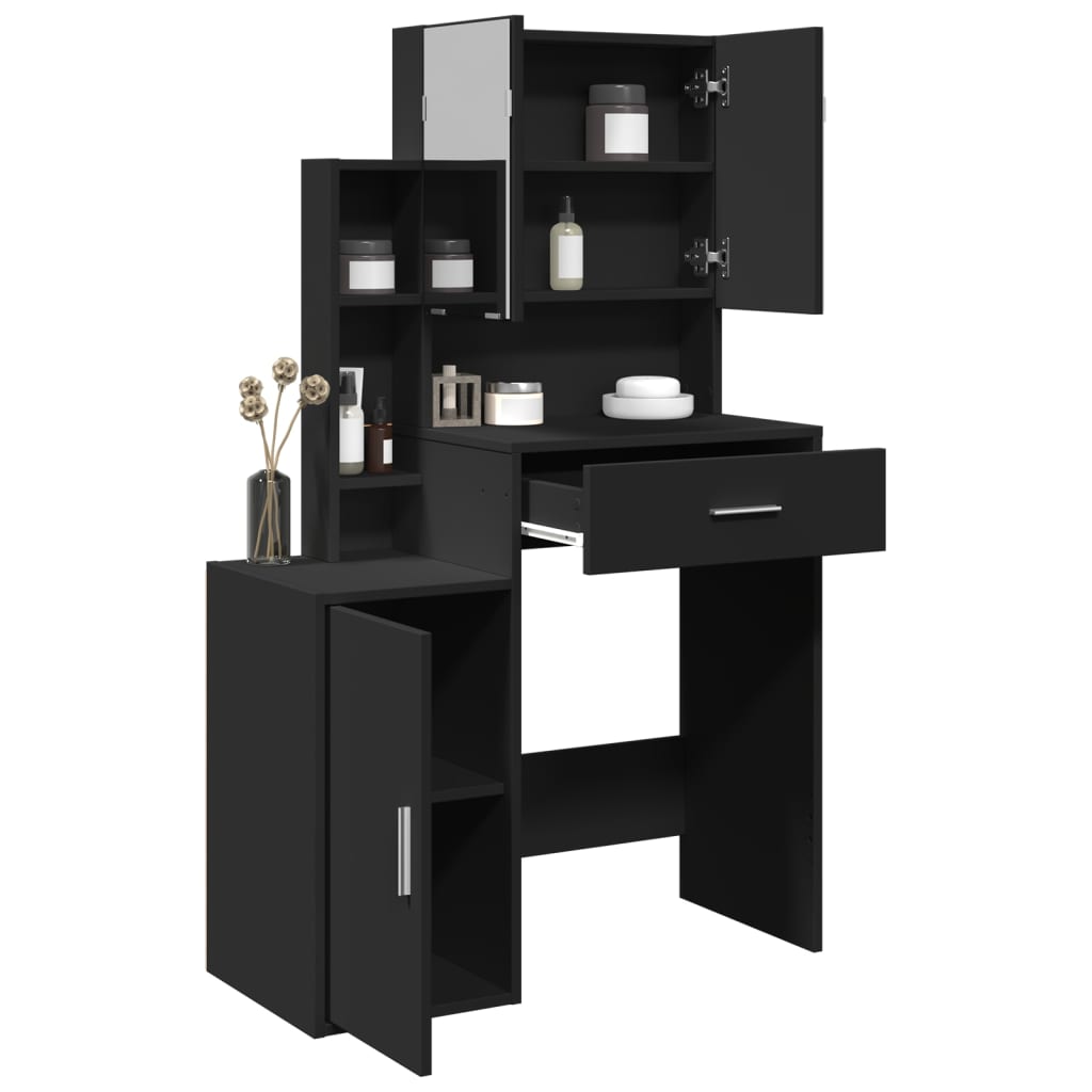 Dressing table with black cabinet 80x35x132 cm